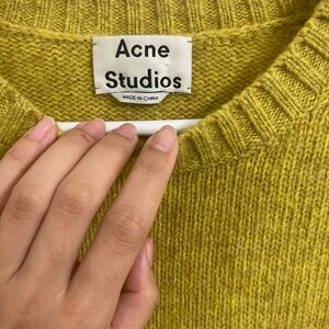 Acne studios yellow wool sweater